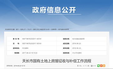 安徽省《天长市国有土地上房屋征收与补偿工作流程》天长市房屋拆迁程序一共分为21步